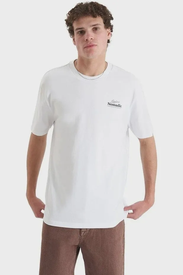 NOMADIC PARADISE - panorama relaxed tee - optical white