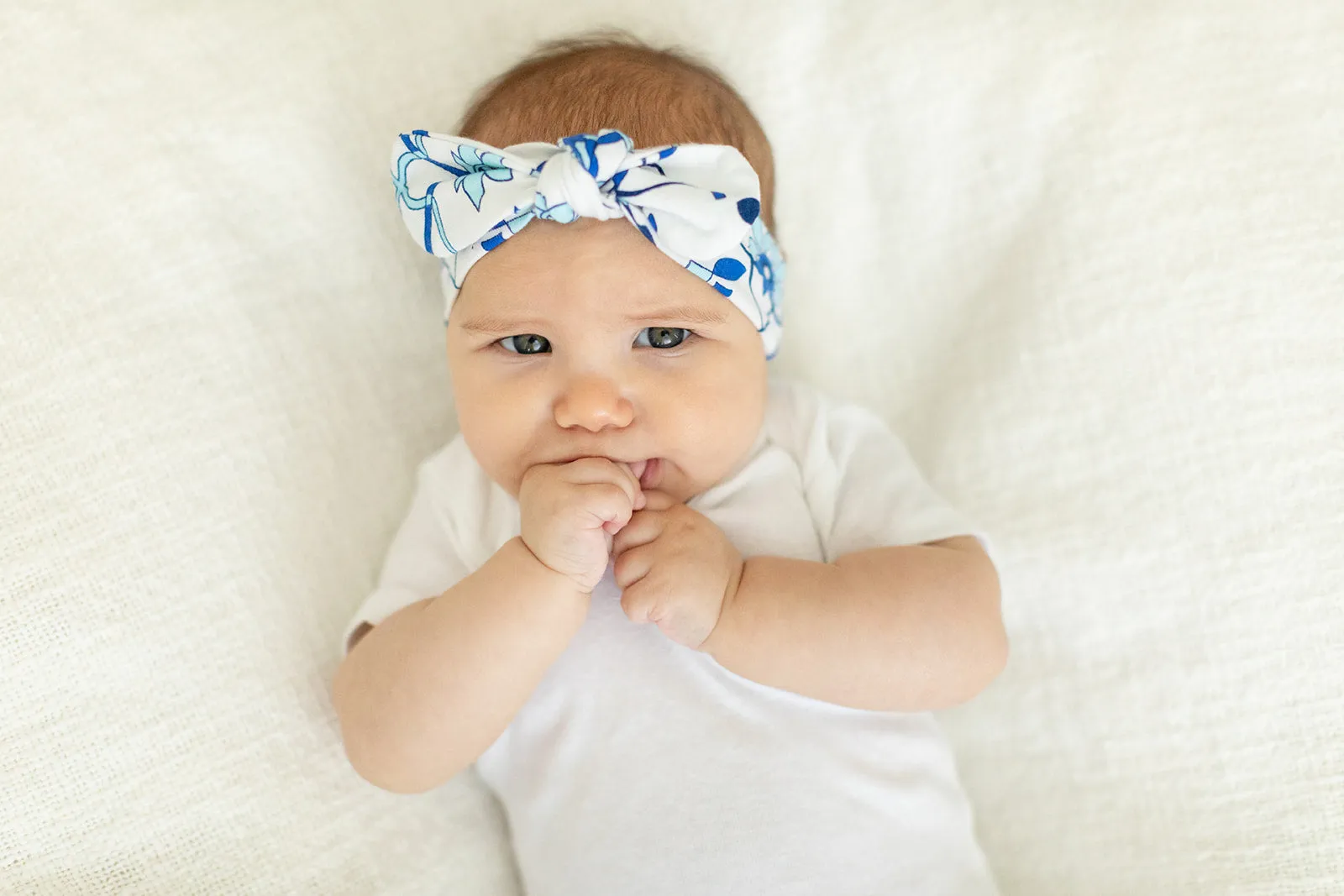 Ophelia Knotted Bow Newborn Headband