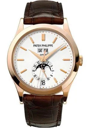 Patek Philippe 38mm Annual Calendar Compicated Watch Opaline Dial 5396R