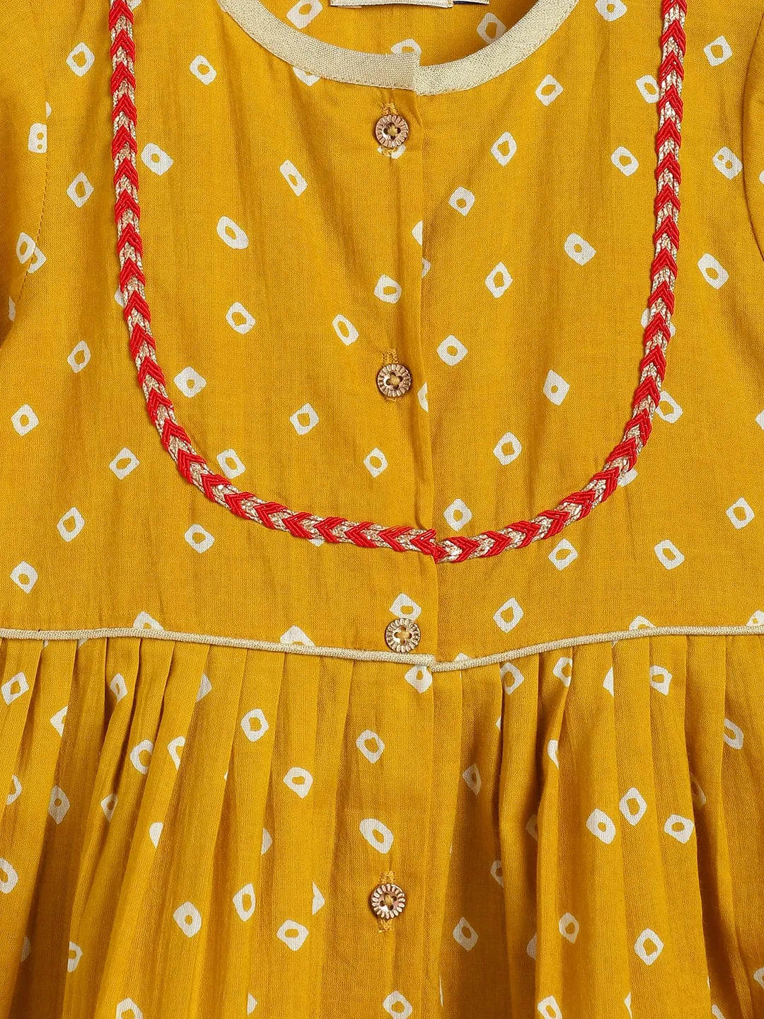 Pre-Order : Baby Girls Baby Bandhani Twirl - Yellow