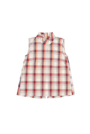 SAMPLE - BURU x Sabrina Sleeveless Mod Top - Primary Plaid