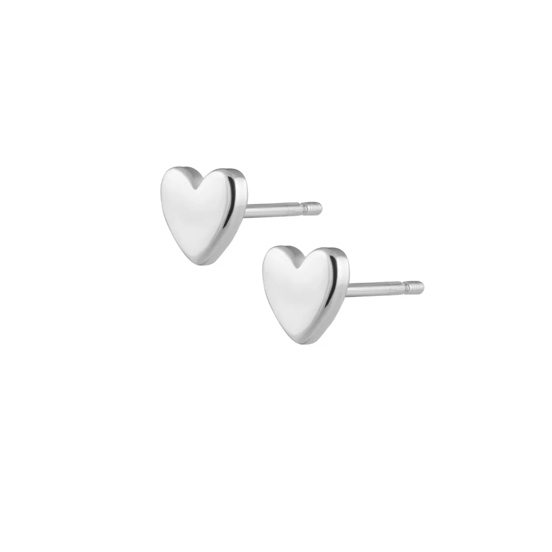 Solid Heart Studs