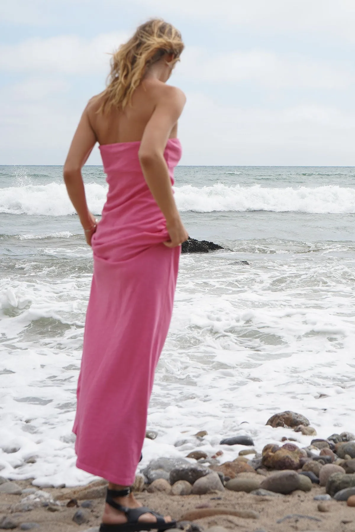 Topanga Strapless Dress - Candy Pink