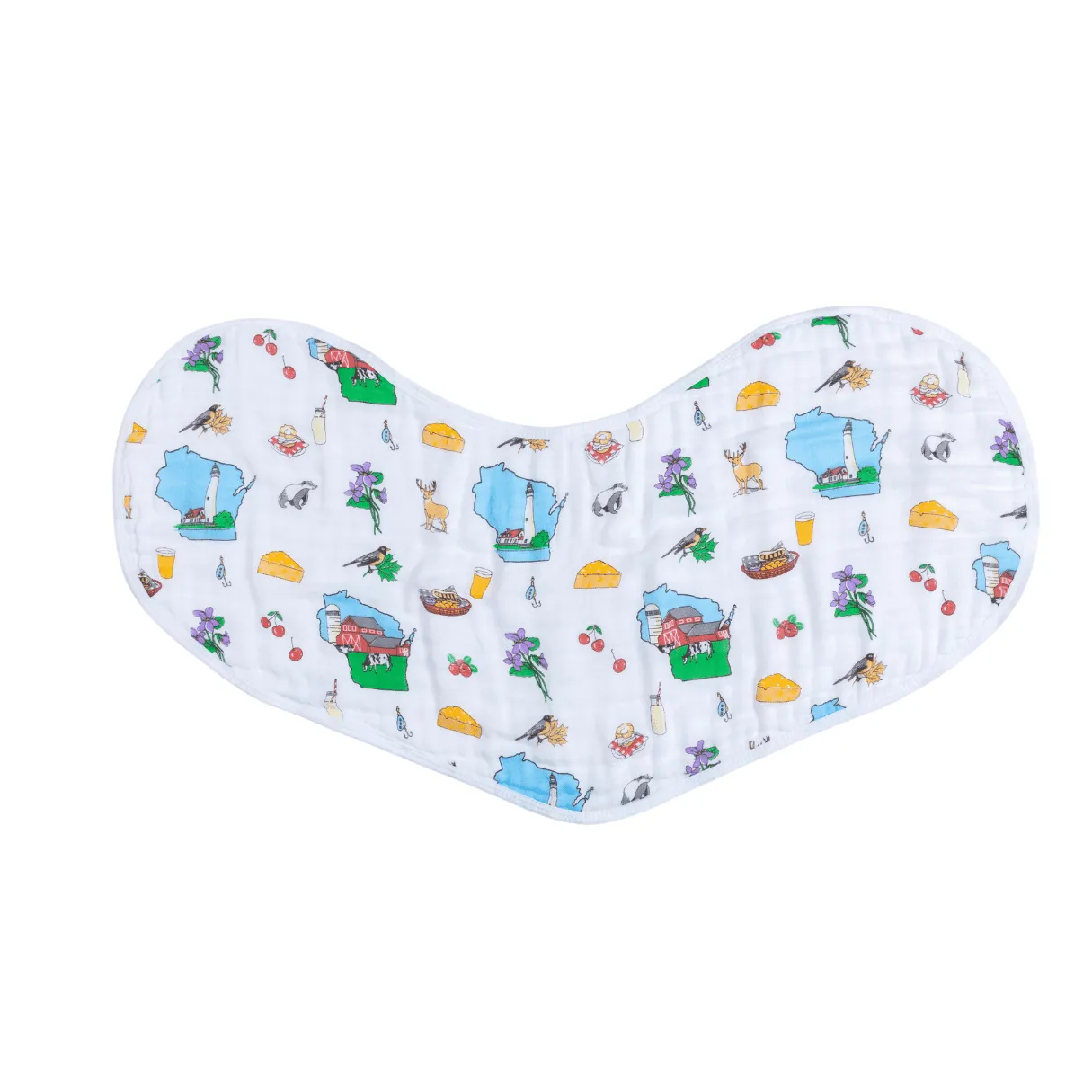 Wisconsin Baby Giftset:  Baby Swaddle Blanket and Burp/Bib Combo